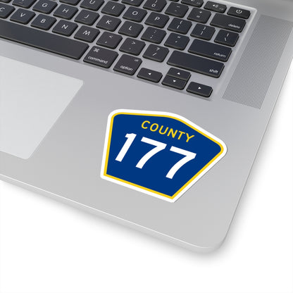 County 177 MN (Minnesota) (Road Sign) STICKER Vinyl Kiss-Cut Decal