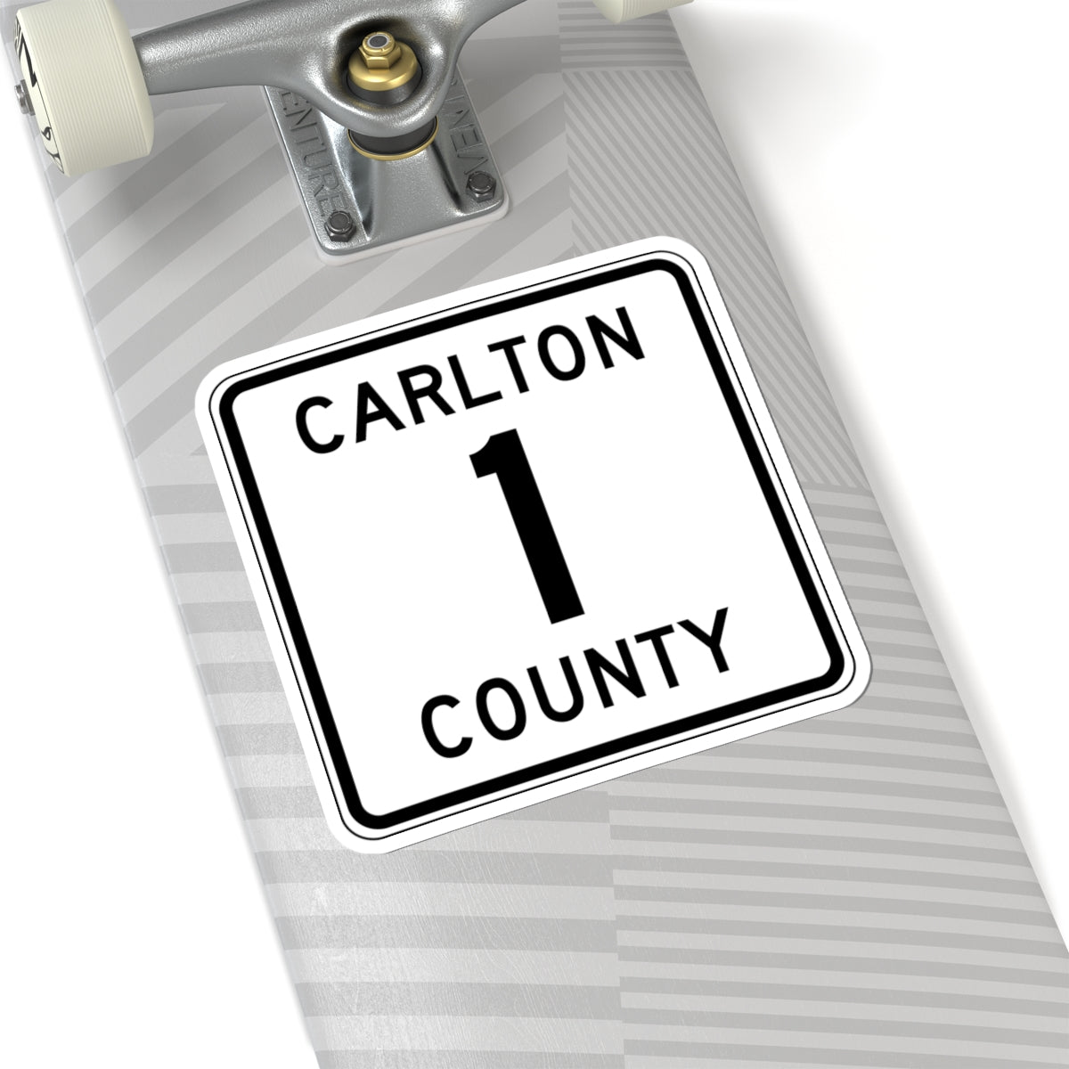 Carlton County 1 MN (Minnesota) (Road Sign) STICKER Vinyl Kiss-Cut Decal