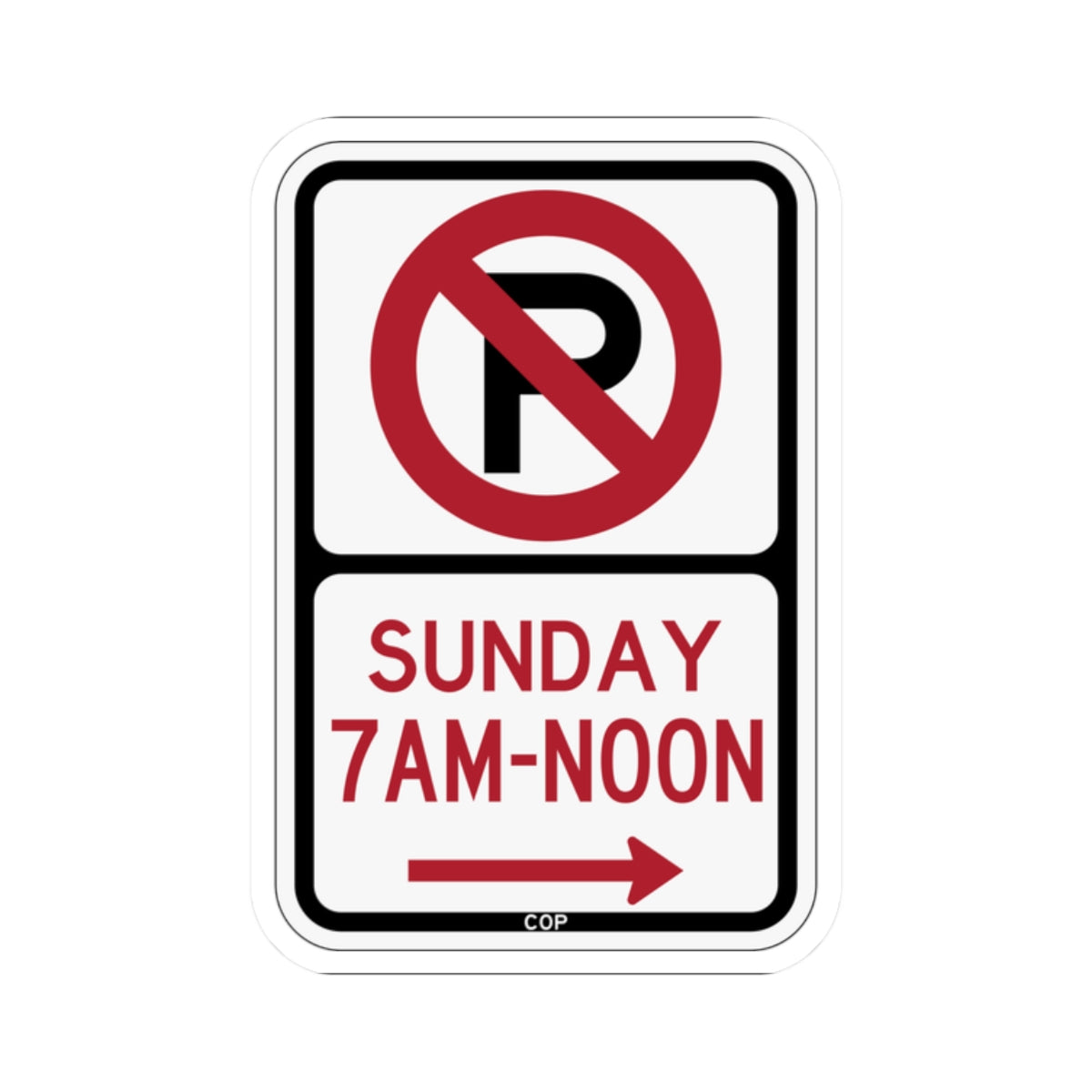 PBOT Road sign P1265R (Oregon) (Road Sign) STICKER Vinyl Kiss-Cut Decal