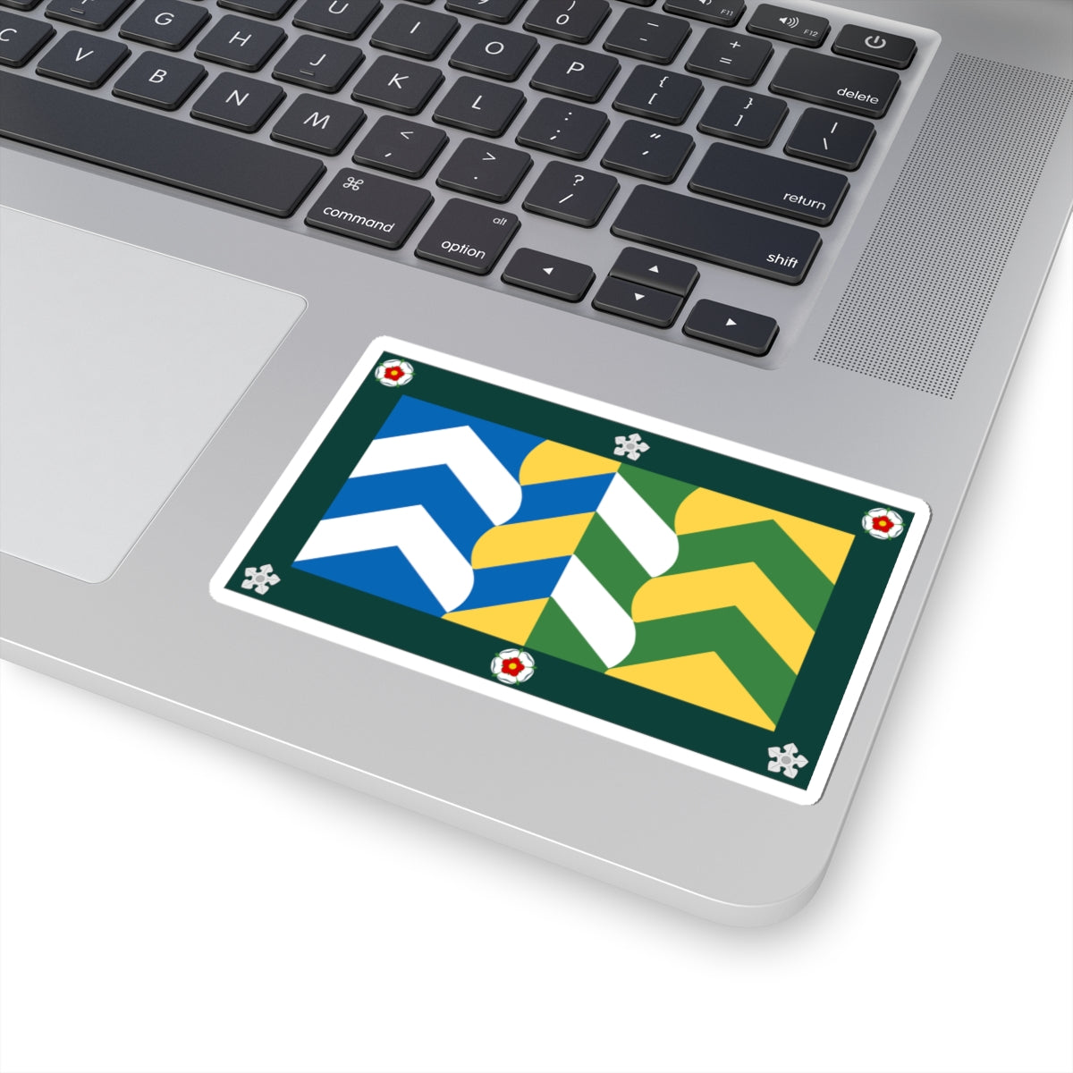 County Flag of Cumbria (England) STICKER Vinyl Kiss-Cut Decal