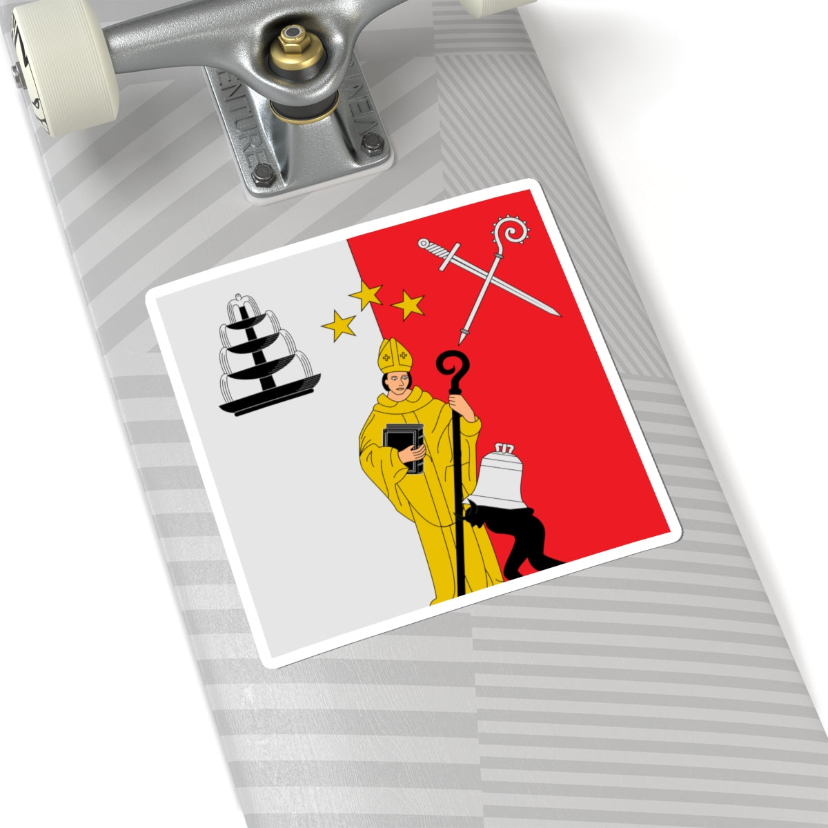 Flag of Norbert Brunner (Switzerland) STICKER Vinyl Kiss-Cut Decal