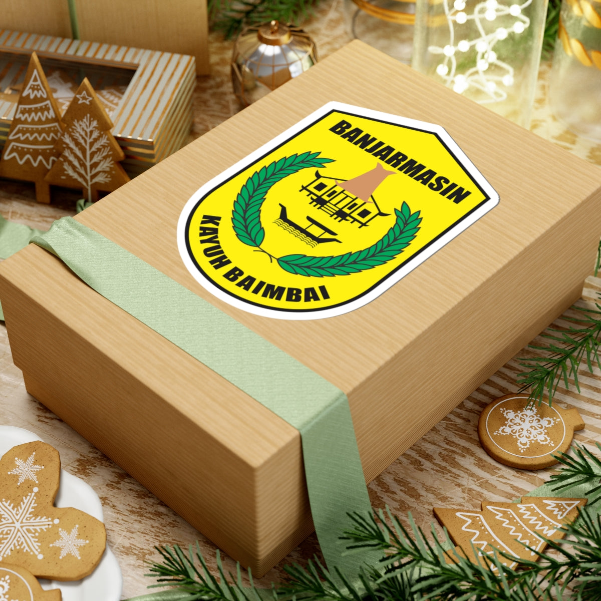 Banjarmasin Logo (Indonesia) (Coat of Arms) STICKER Vinyl Kiss-Cut Decal