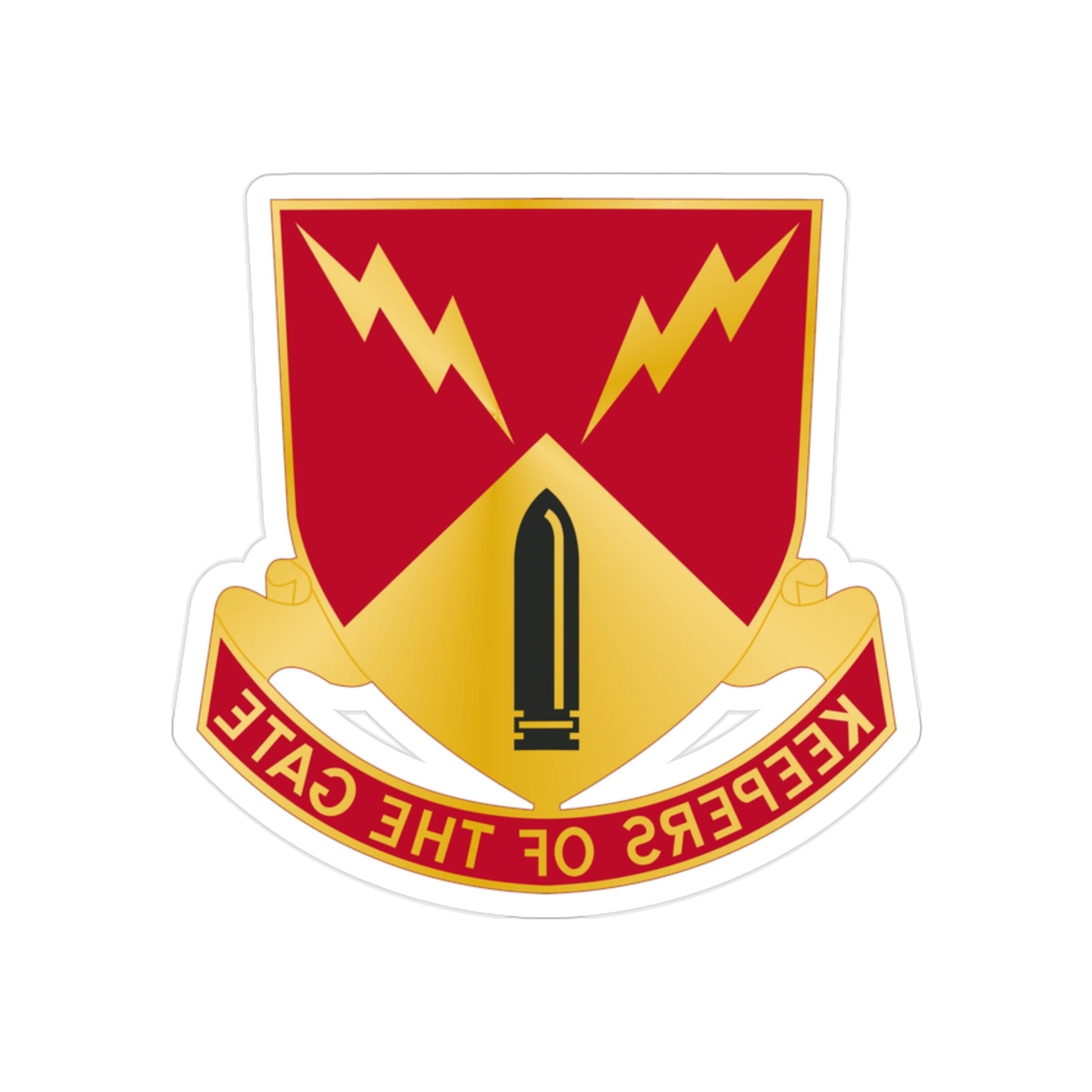 752nd Antiaircraft Artillery Gun Battalion (U.S. Army) REVERSE PRINT Transparent STICKER-2" × 2"-The Sticker Space