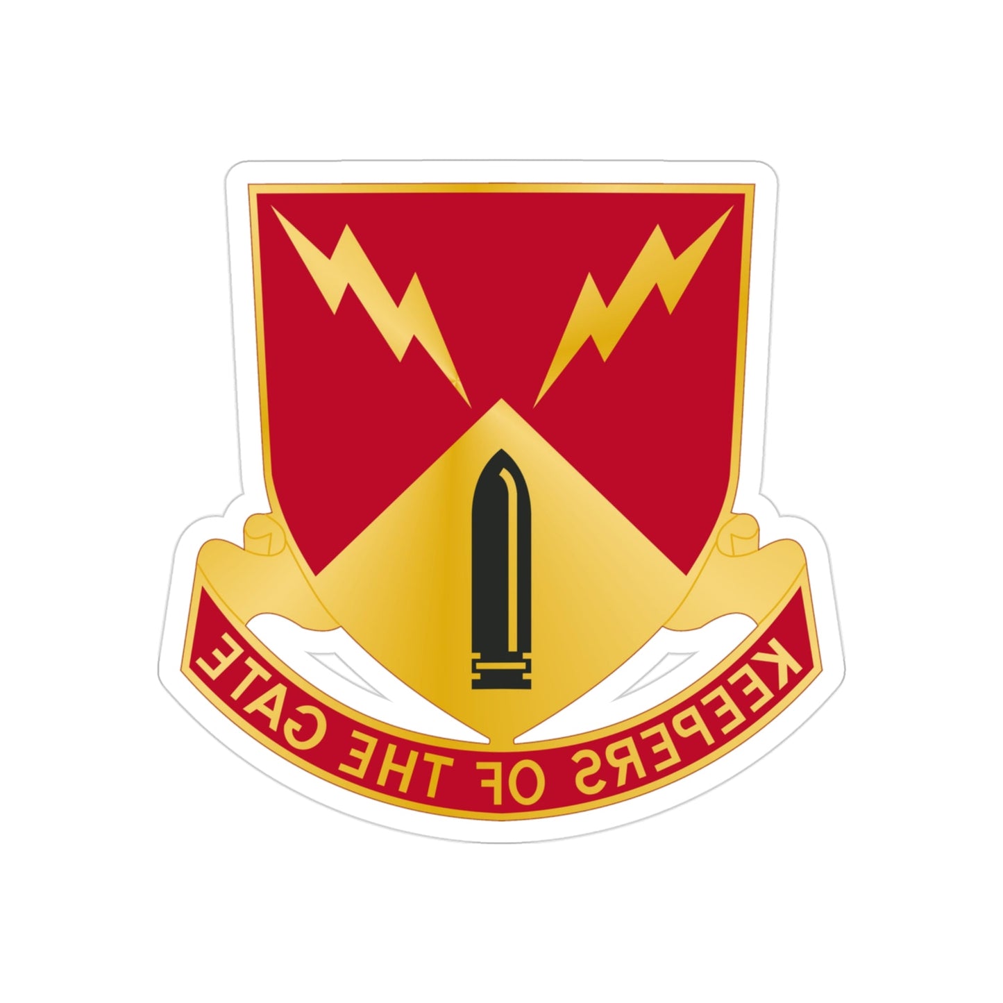 752nd Antiaircraft Artillery Gun Battalion (U.S. Army) REVERSE PRINT Transparent STICKER-3" × 3"-The Sticker Space