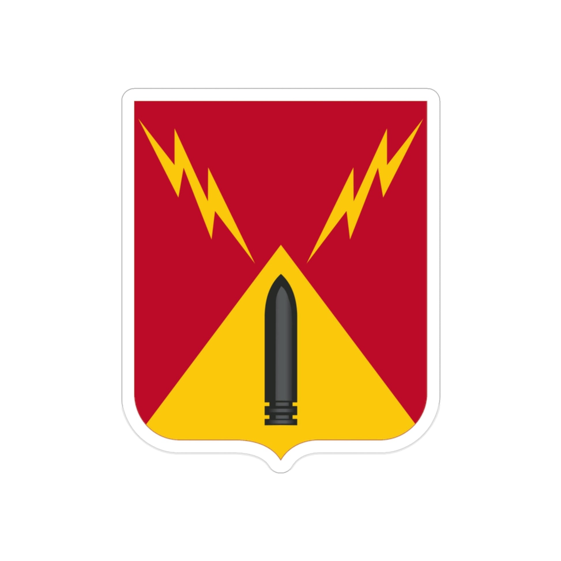 752nd Antiaircraft Artillery Gun Battalion v2 (U.S. Army) REVERSE PRINT Transparent STICKER-2" × 2"-The Sticker Space