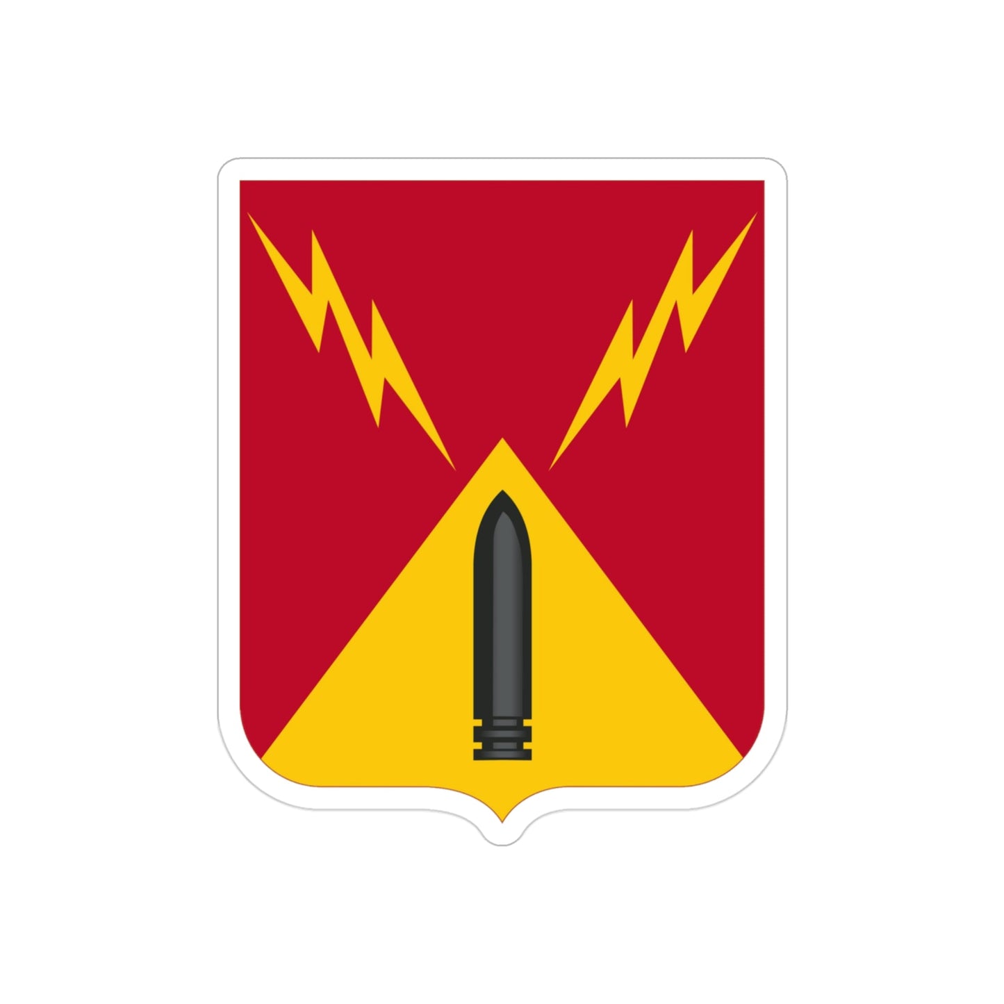 752nd Antiaircraft Artillery Gun Battalion v2 (U.S. Army) REVERSE PRINT Transparent STICKER-3" × 3"-The Sticker Space