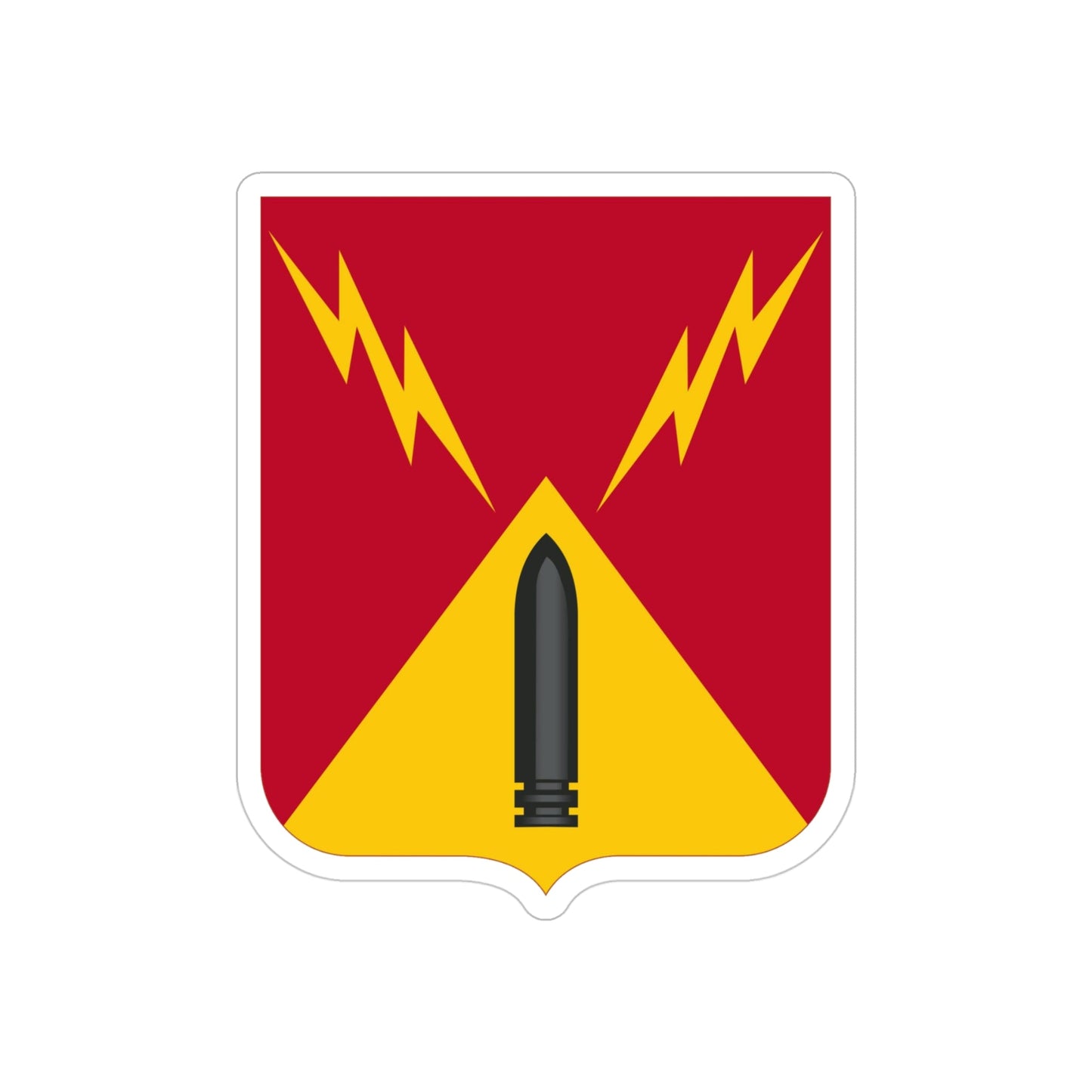 752nd Antiaircraft Artillery Gun Battalion v2 (U.S. Army) REVERSE PRINT Transparent STICKER-4" × 4"-The Sticker Space