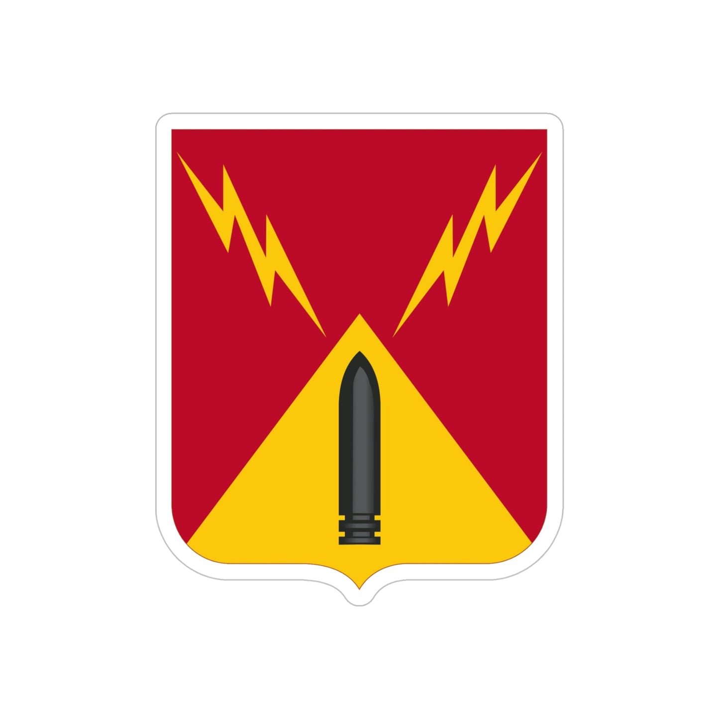 752nd Antiaircraft Artillery Gun Battalion v2 (U.S. Army) REVERSE PRINT Transparent STICKER-5" × 5"-The Sticker Space