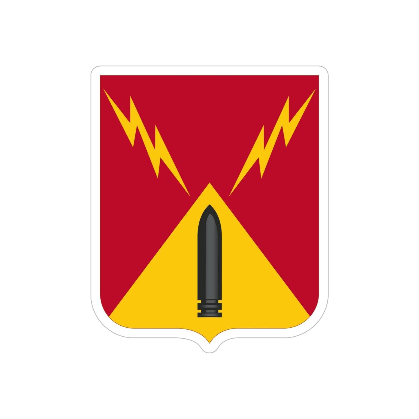 752nd Antiaircraft Artillery Gun Battalion v2 (U.S. Army) REVERSE PRINT Transparent STICKER-6" × 6"-The Sticker Space