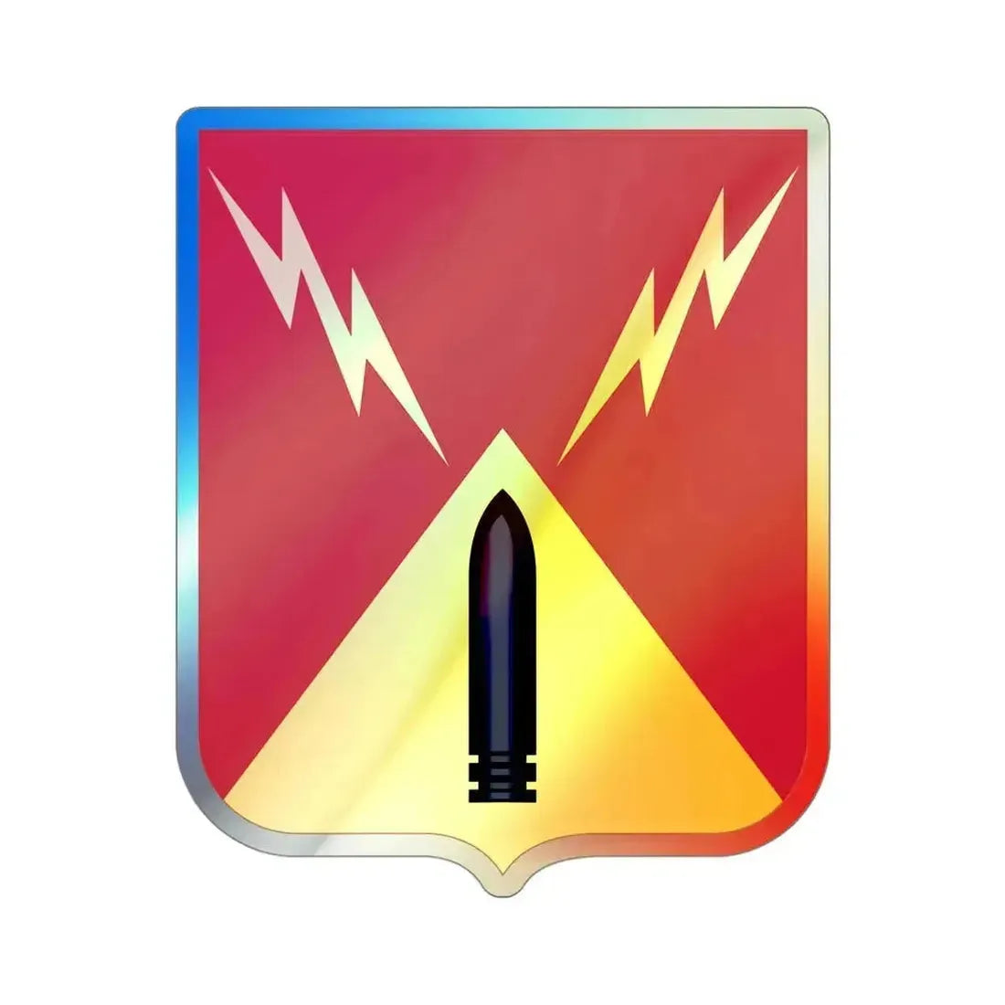 752nd Antiaircraft Artillery Gun Battalion v2 (U.S. Army) Holographic STICKER Die-Cut Vinyl Decal 4 Inch Holographic - The Sticker Space