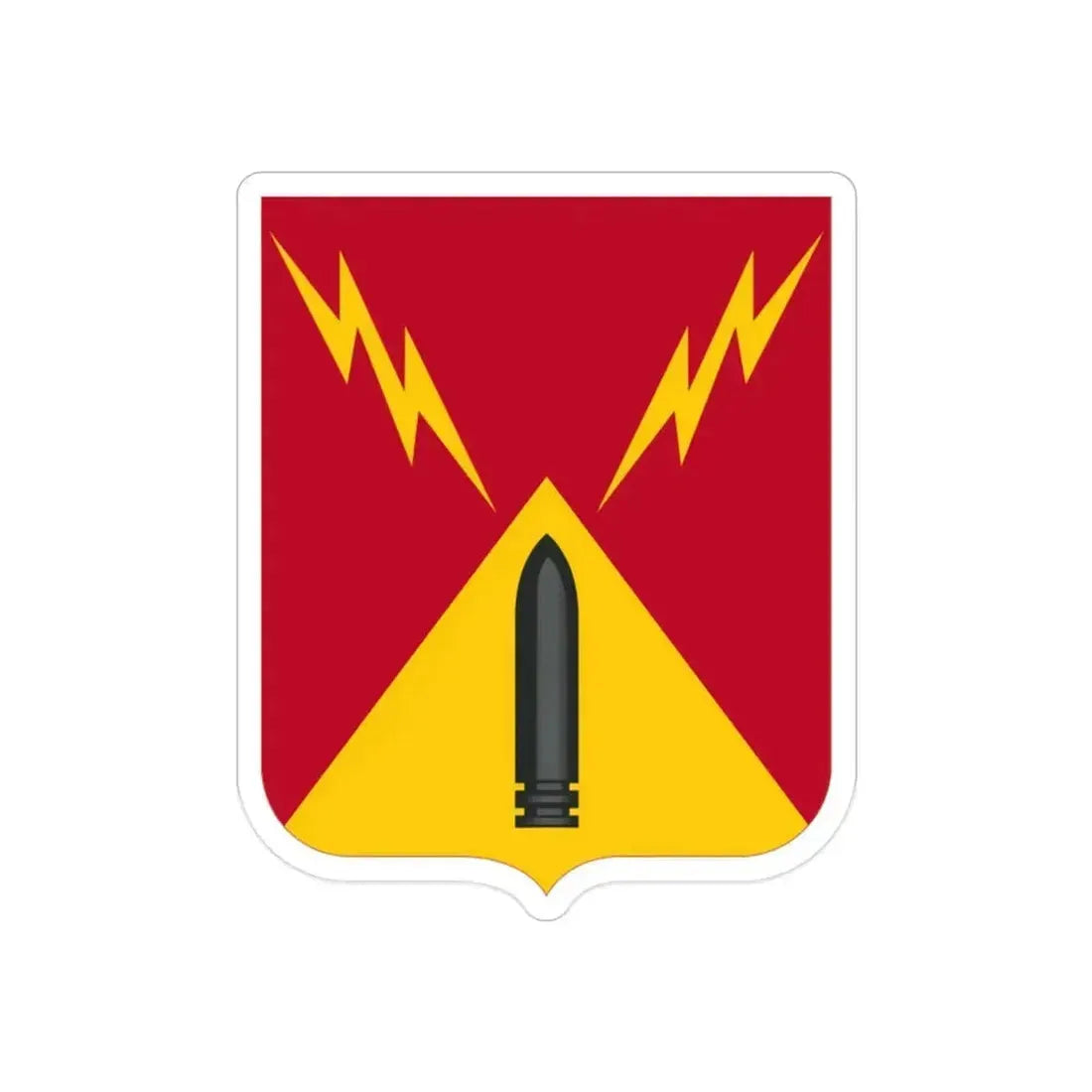 752nd Antiaircraft Artillery Gun Battalion v2 (U.S. Army) REVERSE PRINT Transparent Die-Cut STICKER 2 Inch Die-Cut Transparent - The Sticker Space