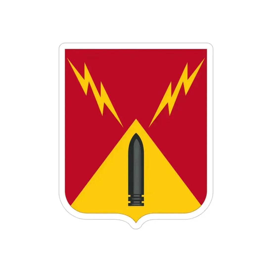 752nd Antiaircraft Artillery Gun Battalion v2 (U.S. Army) REVERSE PRINT Transparent Die-Cut STICKER 4 Inch Die-Cut Transparent - The Sticker Space