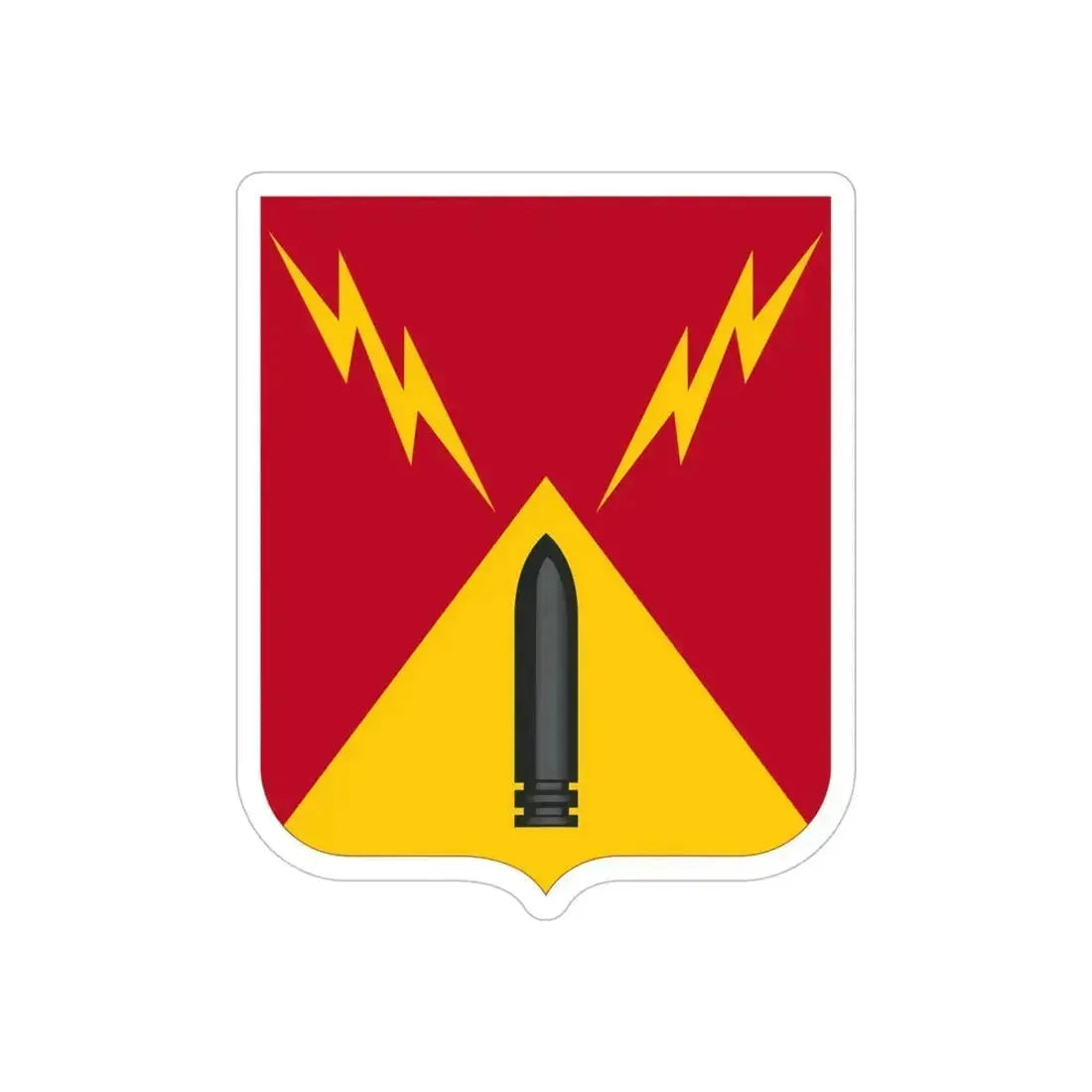 752nd Antiaircraft Artillery Gun Battalion v2 (U.S. Army) REVERSE PRINT Transparent Die-Cut STICKER 5 Inch Die-Cut Transparent - The Sticker Space