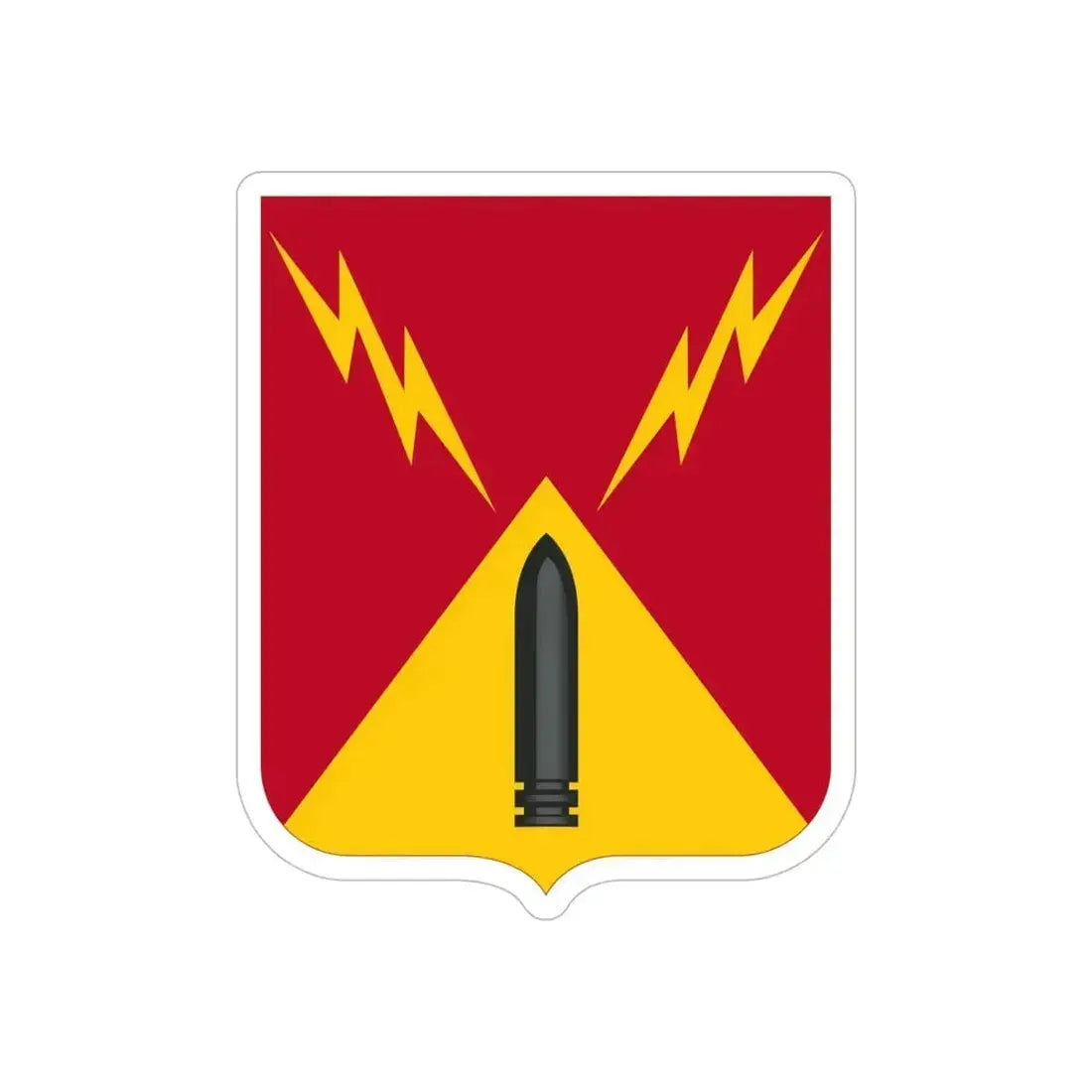 752nd Antiaircraft Artillery Gun Battalion v2 (U.S. Army) REVERSE PRINT Transparent Die-Cut STICKER 6 Inch Die-Cut Transparent - The Sticker Space