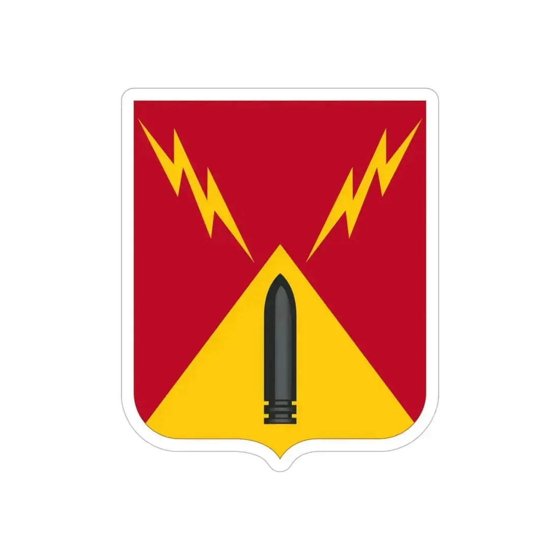 752nd Antiaircraft Artillery Gun Battalion v2 (U.S. Army) REVERSE PRINT Transparent Die-Cut STICKER - The Sticker Space