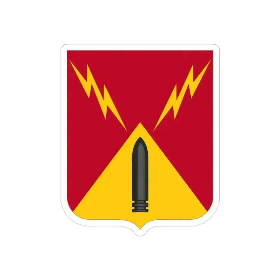 752nd Antiaircraft Artillery Gun Battalion v2 (U.S. Army) REVERSE PRINT Transparent Die-Cut STICKER - The Sticker Space