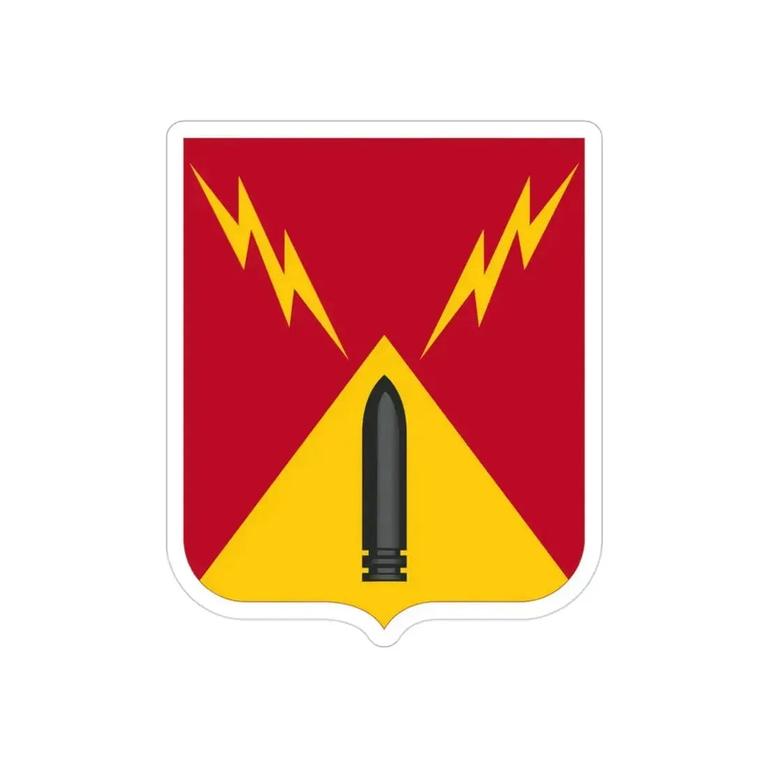 752nd Antiaircraft Artillery Gun Battalion v2 (U.S. Army) REVERSE PRINT Transparent Die-Cut STICKER - The Sticker Space