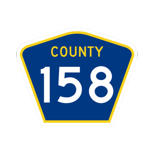 County 158 MN (Minnesota) (Road Sign) STICKER Vinyl Kiss-Cut Decal