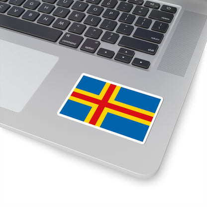 Flag of Åland (Finland) STICKER Vinyl Kiss-Cut Decal