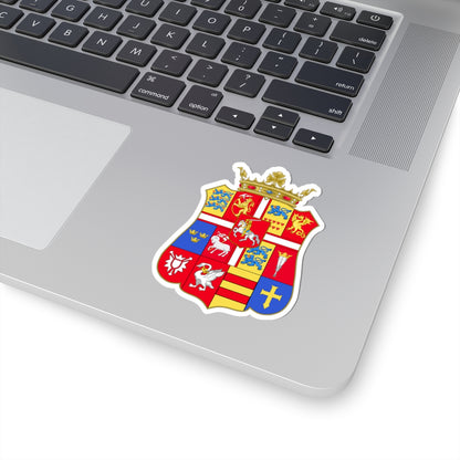 Armoiries Fréderic II du Danemark simple (Denmark) (Coat of Arms) STICKER Vinyl Kiss-Cut Decal