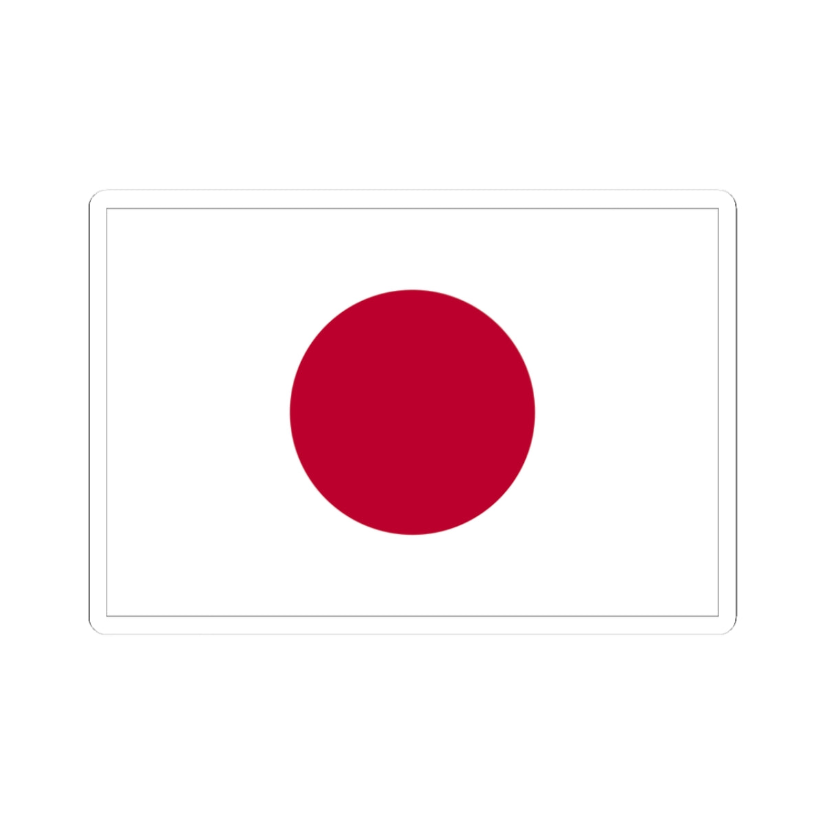 Flag of Japan with border (Japan) STICKER Vinyl Kiss-Cut Decal