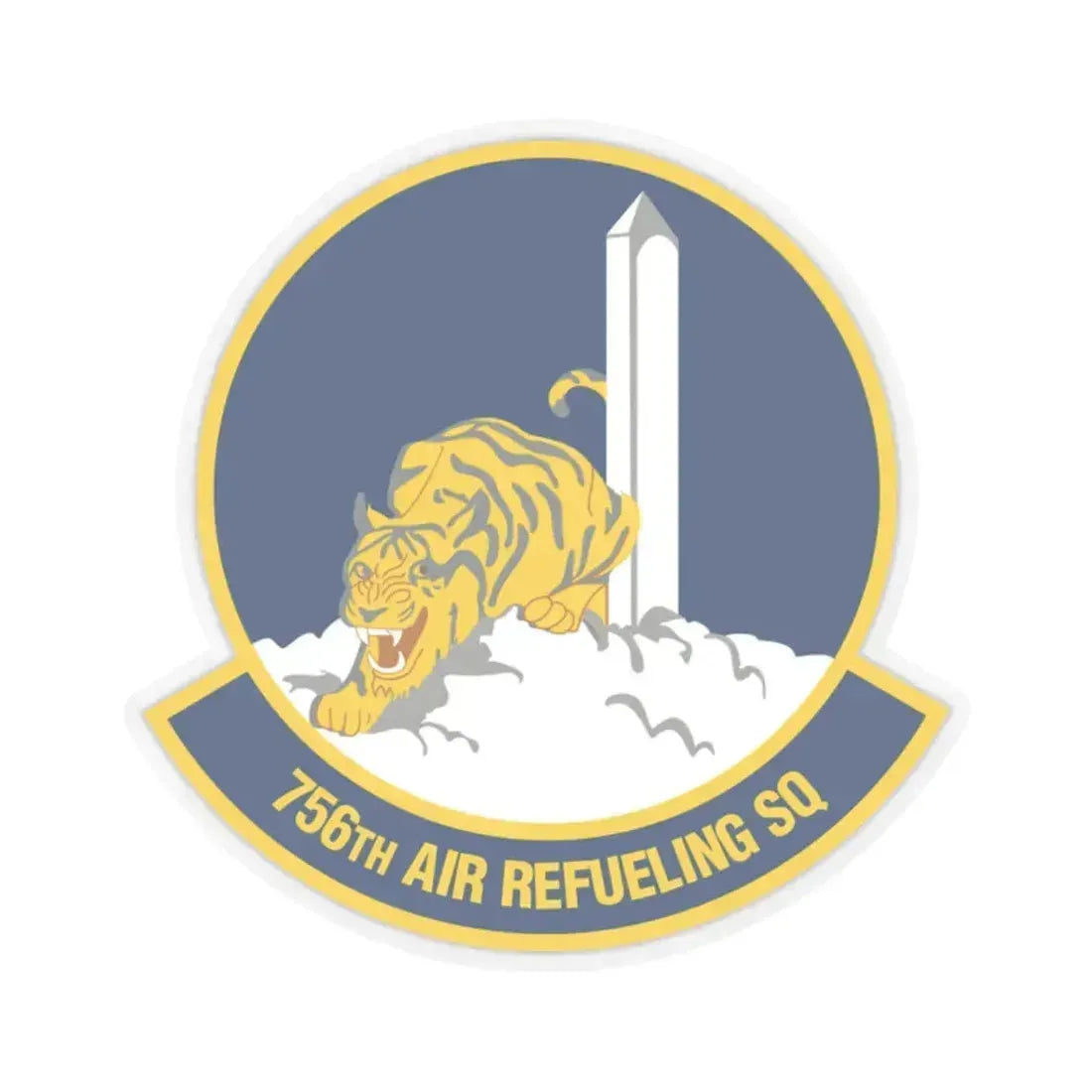 756 Air Refueling Squadron AFRC (U.S. Air Force) STICKER Vinyl Kiss-Cut Decal 2 Inch Transparent - The Sticker Space