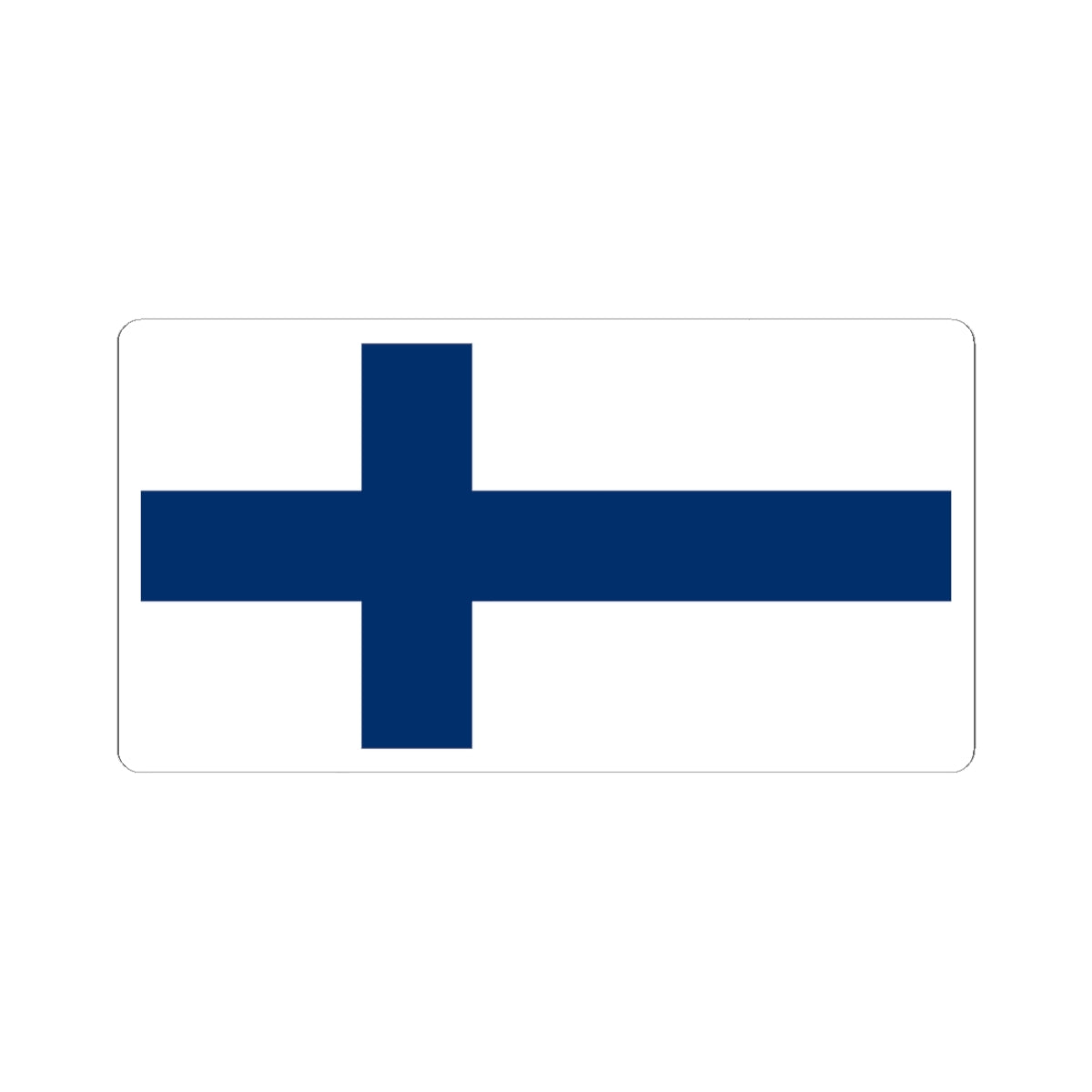 Flag of Finland 1-2 (Finland) STICKER Vinyl Kiss-Cut Decal
