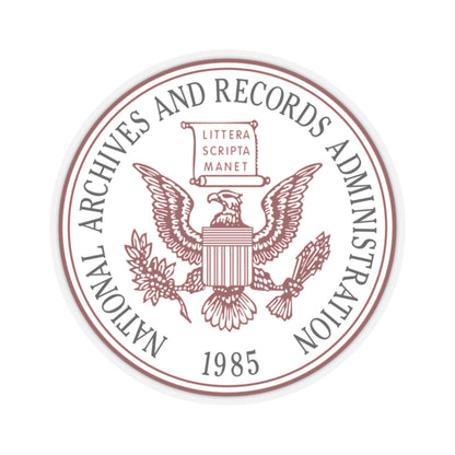 Seal of the United States National Archives and Records Administration - STICKER Vinyl Kiss-Cut Decal