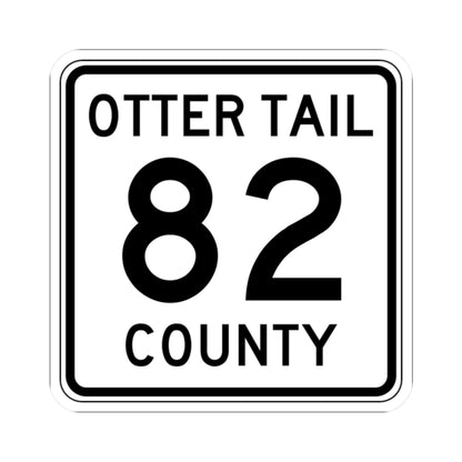 Otter Tail County Route 82 MN (Minnesota) (Road Sign) STICKER Vinyl Kiss-Cut Decal