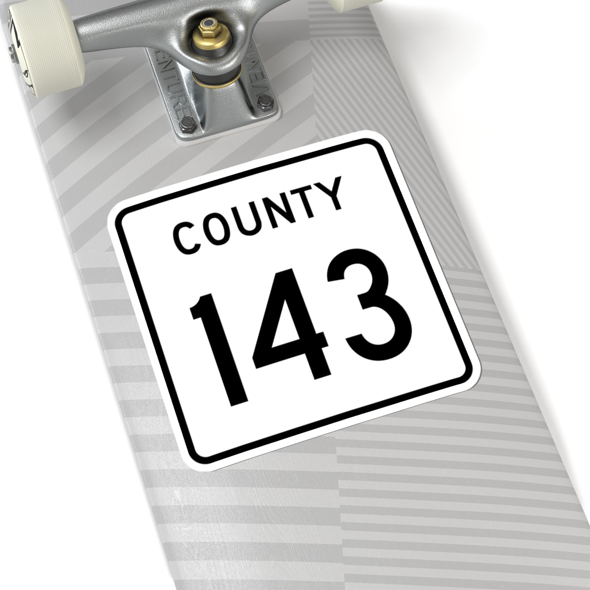 County 143 square (Minnesota) (Road Sign) STICKER Vinyl Kiss-Cut Decal