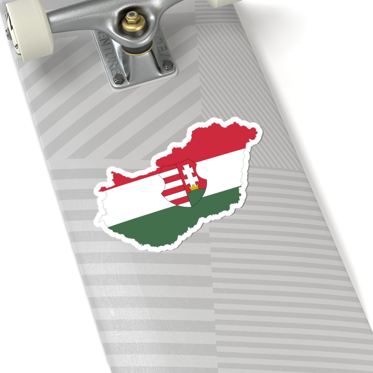 Flag-map of Hungary 1946-1947 (Hungary) STICKER Vinyl Kiss-Cut Decal