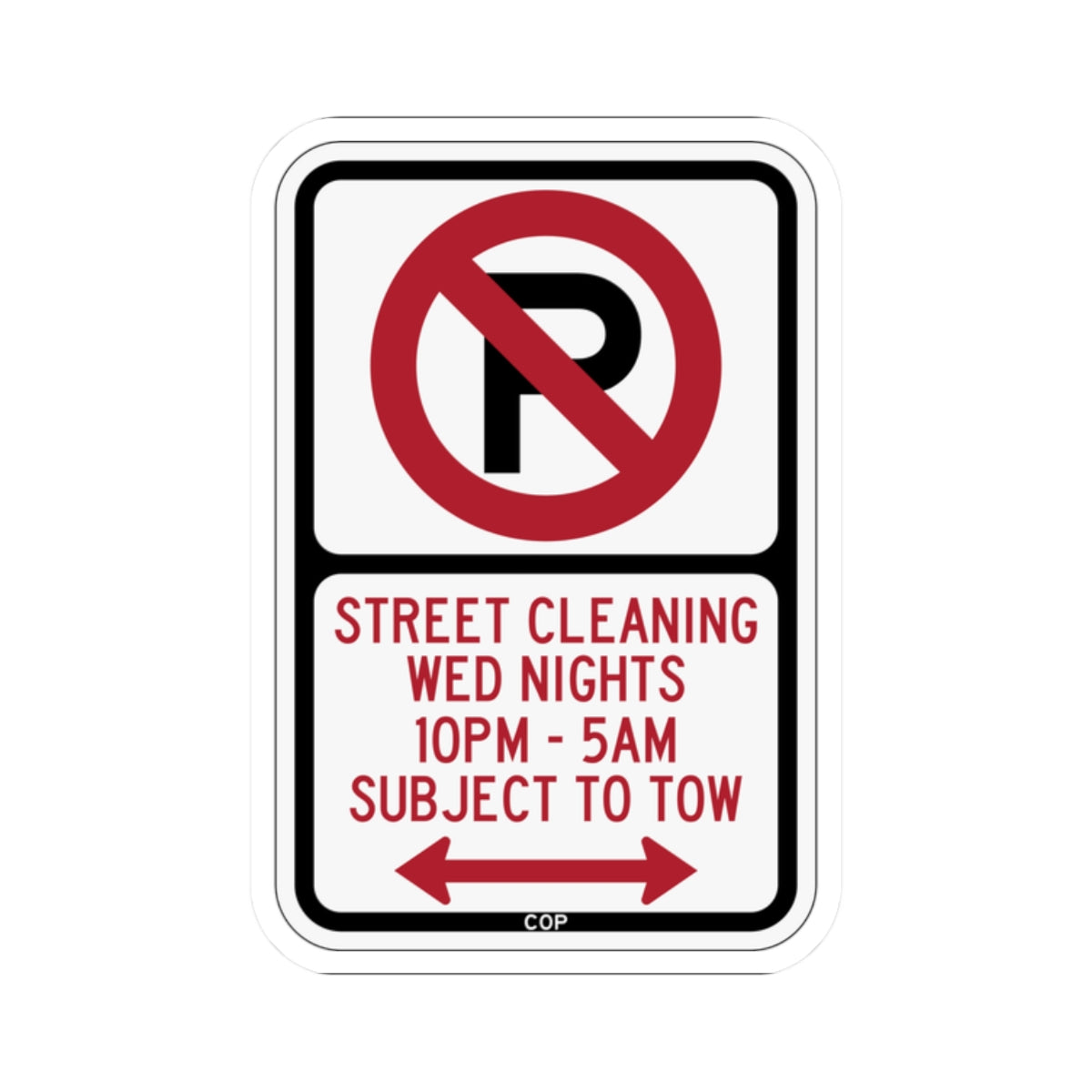 PBOT Road sign P1110D (Oregon) (Road Sign) STICKER Vinyl Kiss-Cut Decal