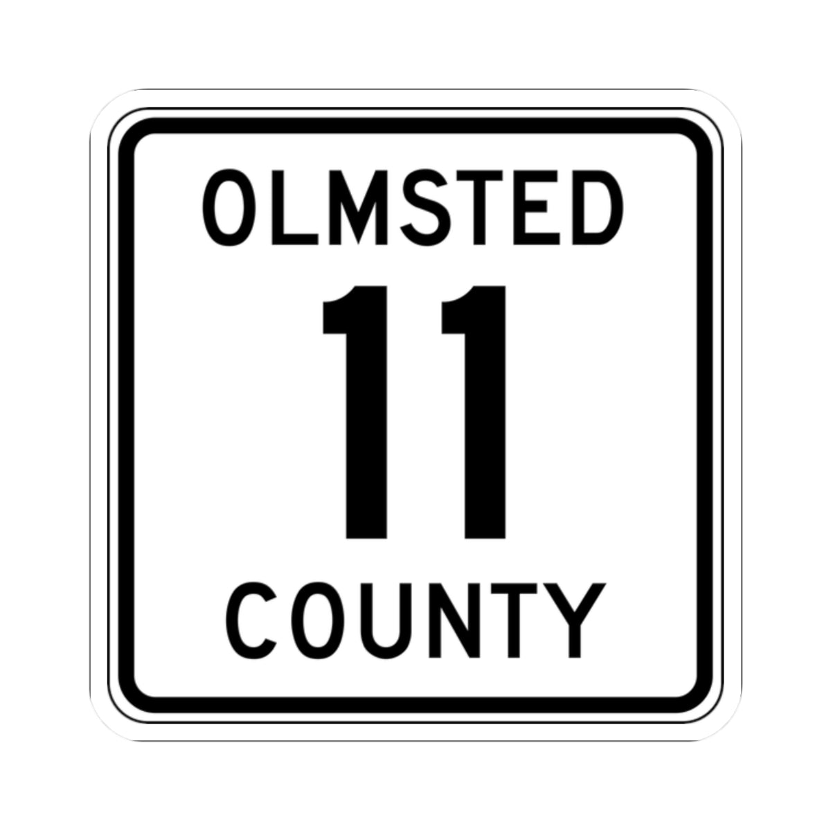 Olmsted County Route 11 (Minnesota) (Road Sign) STICKER Vinyl Kiss-Cut Decal