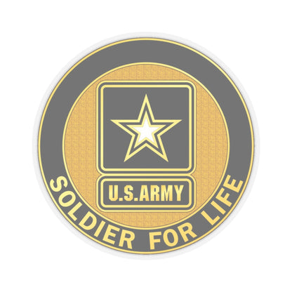 Soldier for Life Lapel Button (U.S. Army) STICKER Vinyl Kiss-Cut Decal