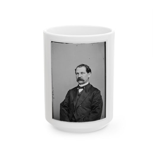 Portrait Of Brig. Gen. (As Of Mar. 13, 1865) Thomas Eckert, Officer Of The Federal Army (U.S. Civil War) White Coffee Mug