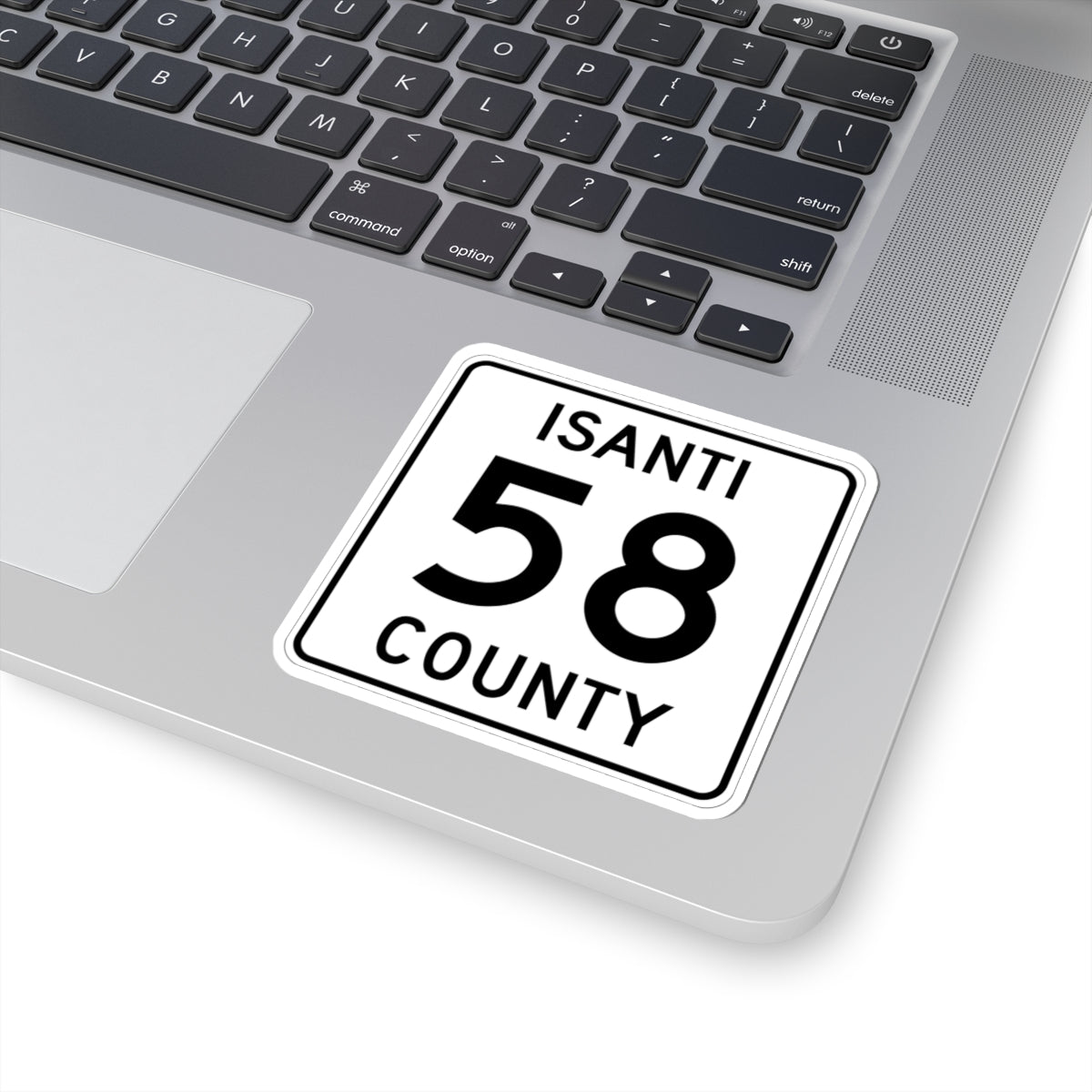 Isanti County 58 MN (Minnesota) (Road Sign) STICKER Vinyl Kiss-Cut Decal