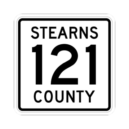 Stearns County Route 121 (Minnesota) (Road Sign) STICKER Vinyl Kiss-Cut Decal