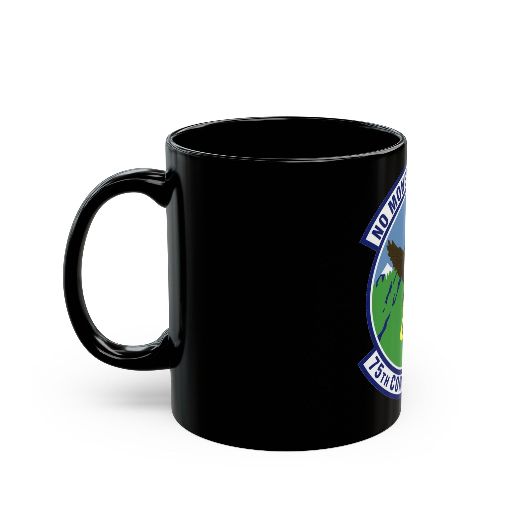 75th Comptroller Squadron (U.S. Air Force) Black Coffee Mug-The Sticker Space