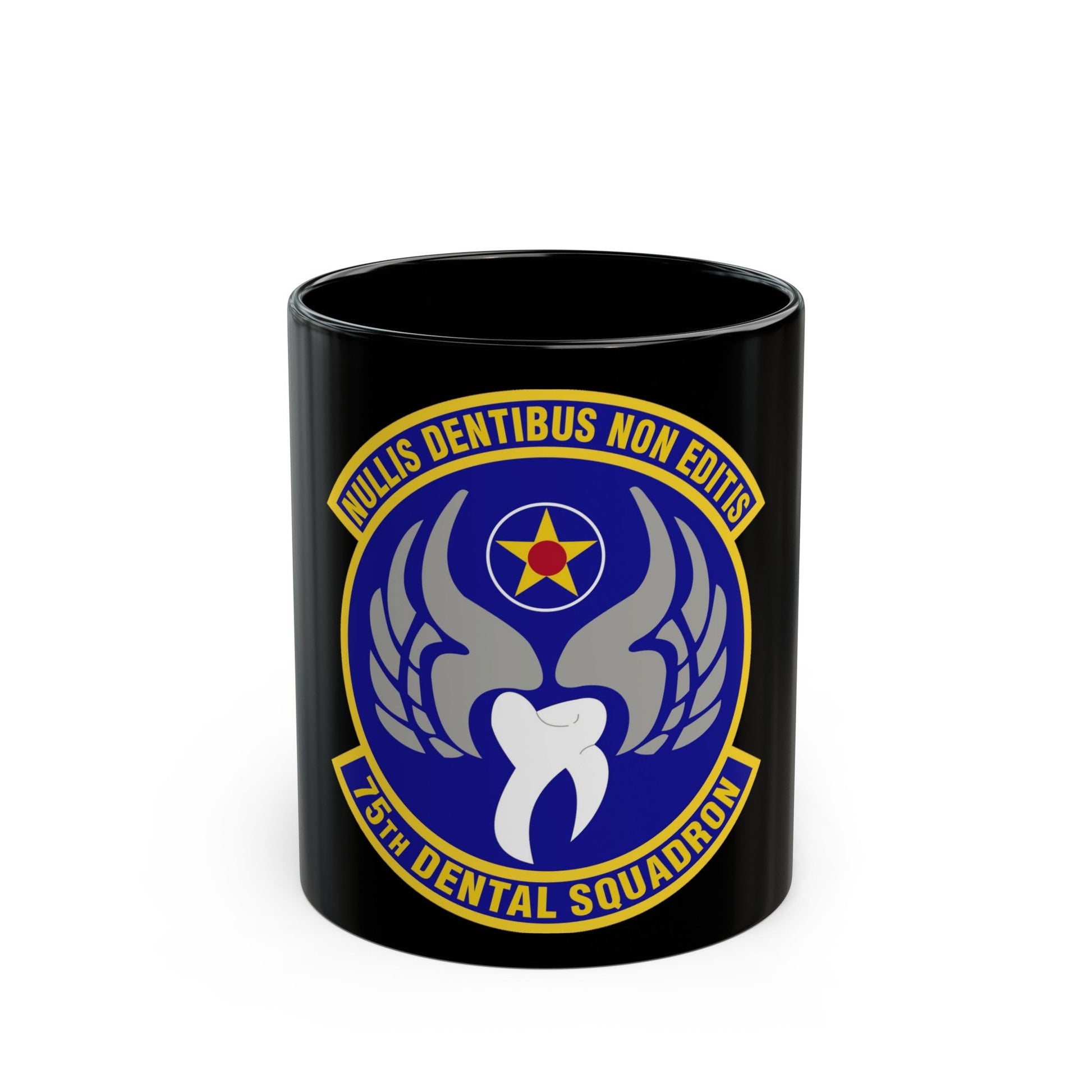 75th Dental Squadron (U.S. Air Force) Black Coffee Mug-11oz-The Sticker Space