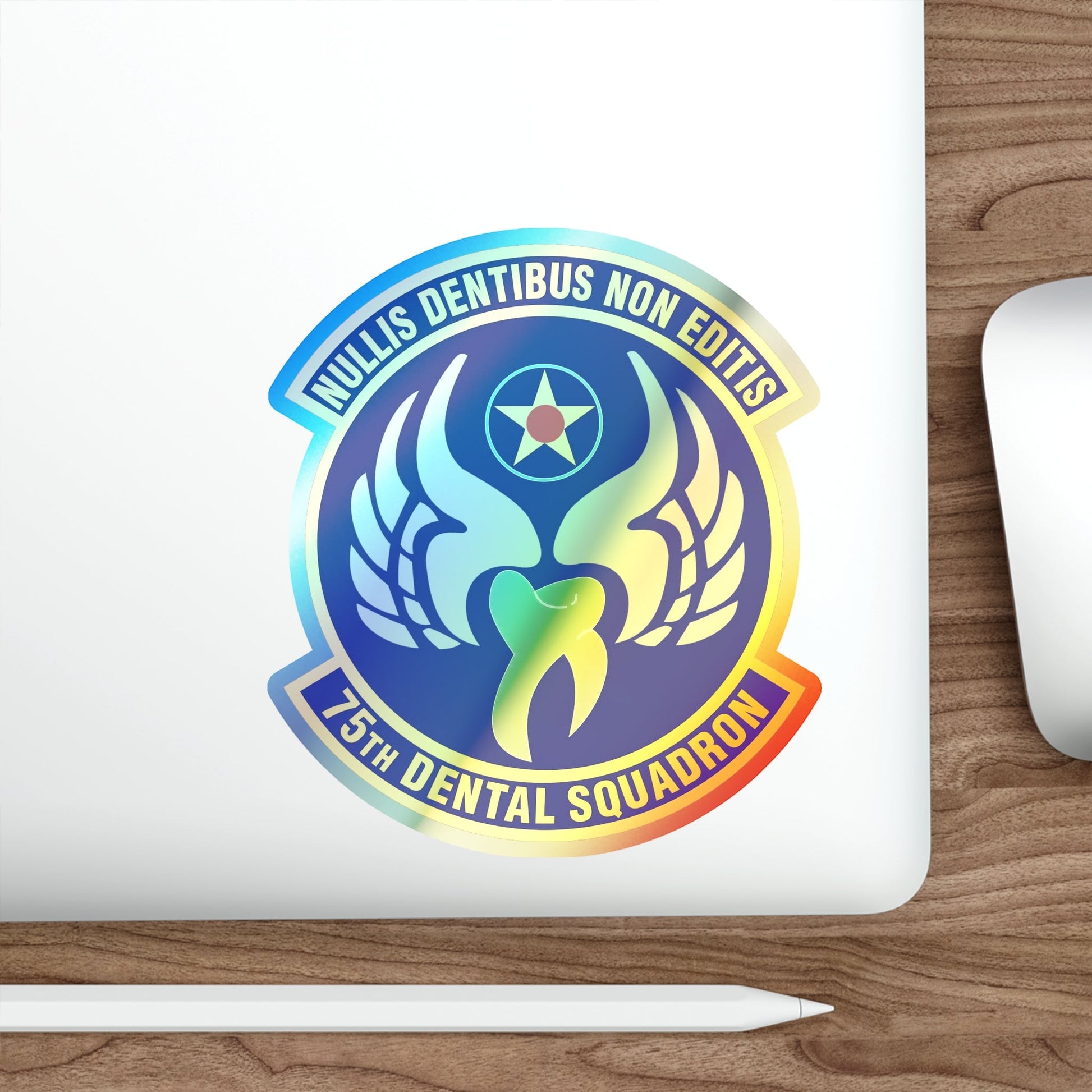 75th Dental Squadron (U.S. Air Force) Holographic STICKER Die-Cut Vinyl Decal-The Sticker Space