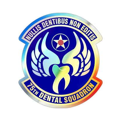 75th Dental Squadron (U.S. Air Force) Holographic STICKER Die-Cut Vinyl Decal 2 Inch Holographic - The Sticker Space