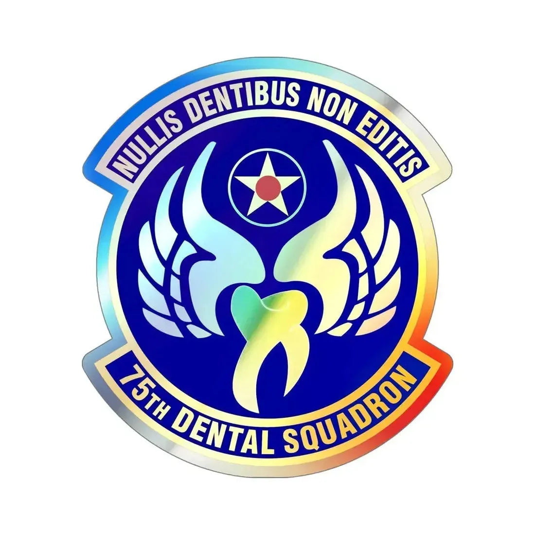 75th Dental Squadron (U.S. Air Force) Holographic STICKER Die-Cut Vinyl Decal - The Sticker Space