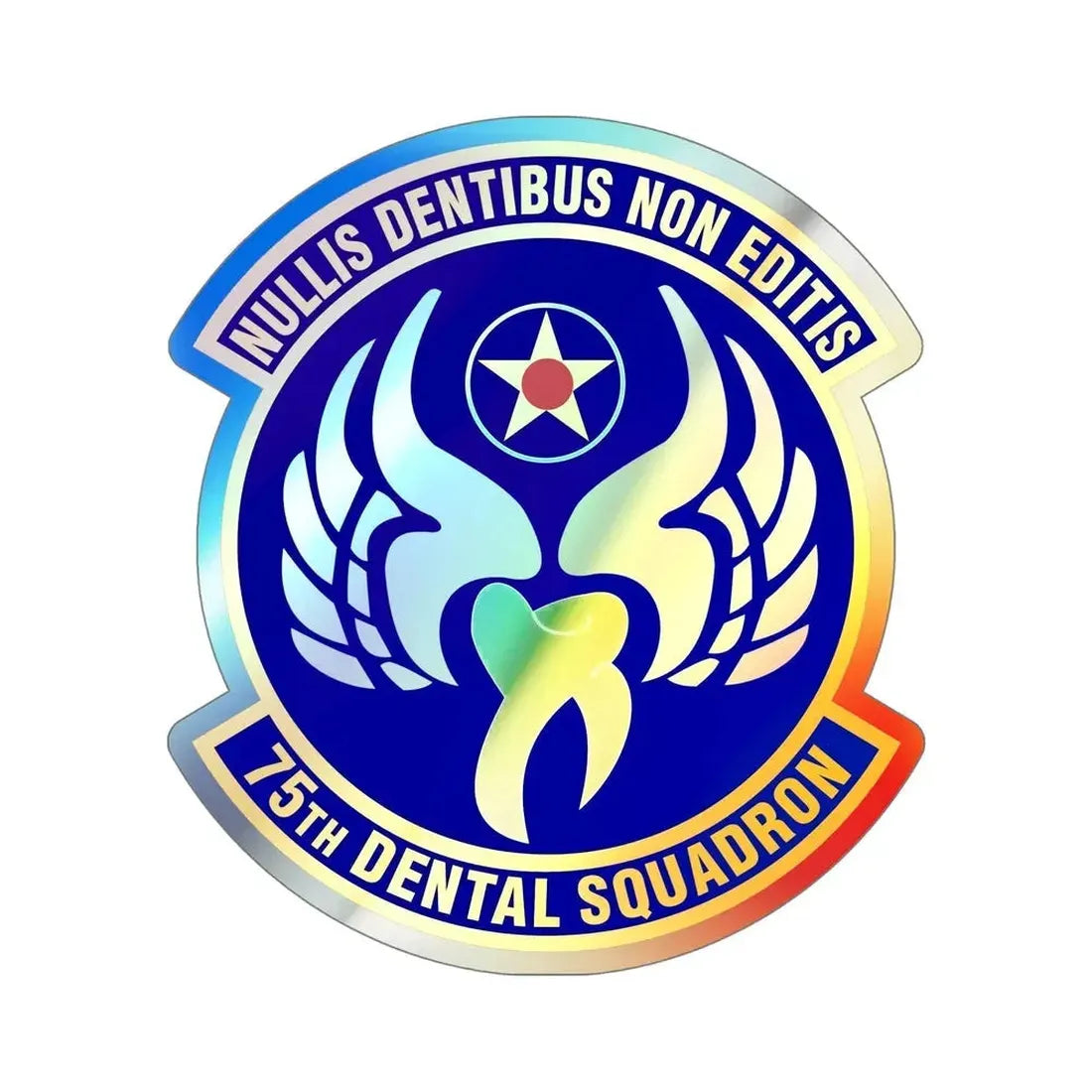 75th Dental Squadron (U.S. Air Force) Holographic STICKER Die-Cut Vinyl Decal - The Sticker Space