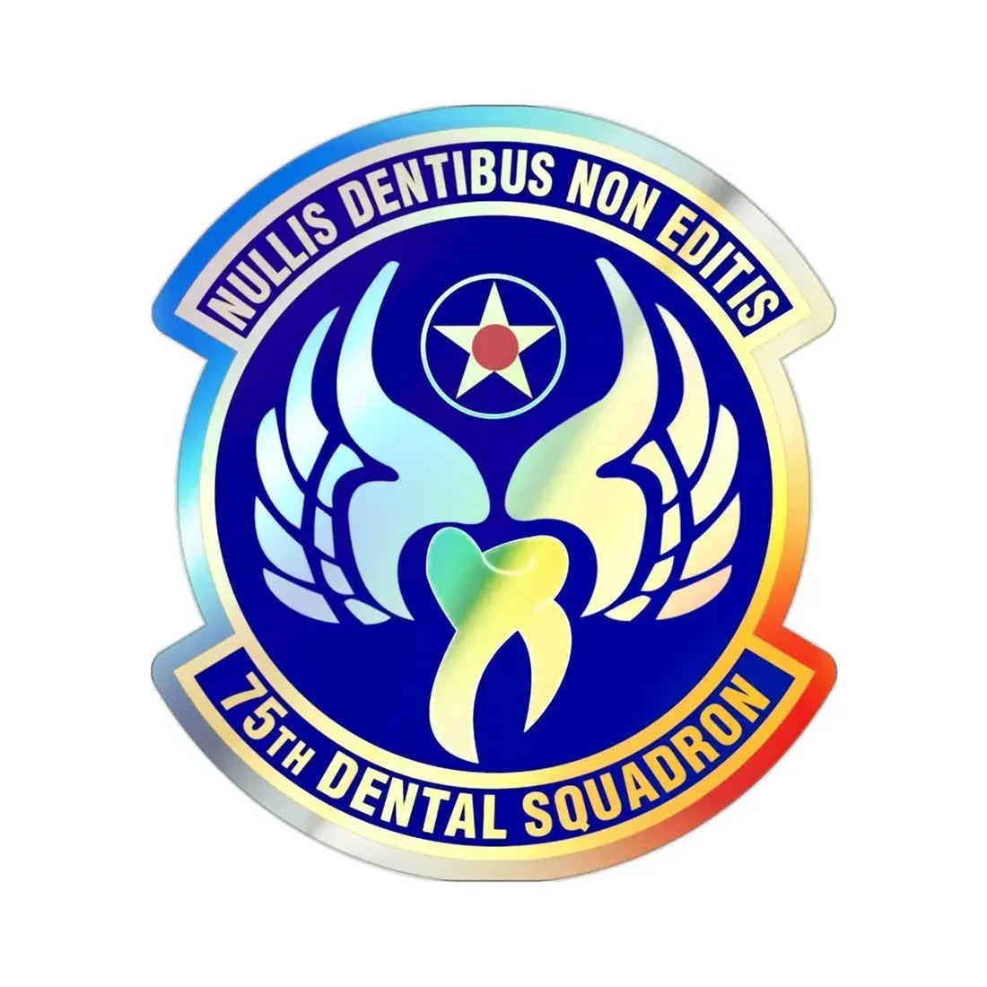 75th Dental Squadron (U.S. Air Force) Holographic STICKER Die-Cut Vinyl Decal - The Sticker Space