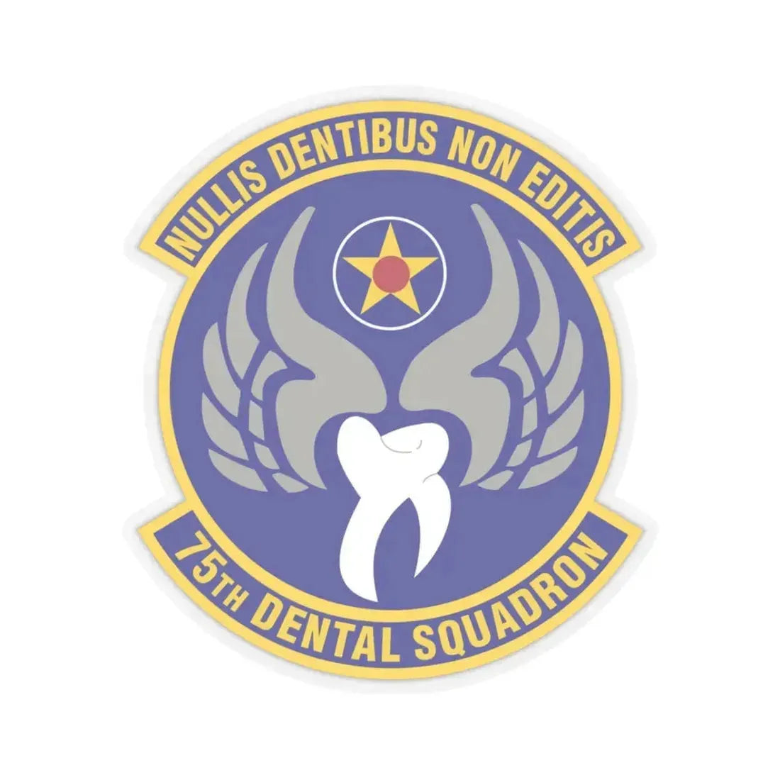 75th Dental Squadron (U.S. Air Force) STICKER Vinyl Kiss-Cut Decal 3 Inch Transparent - The Sticker Space