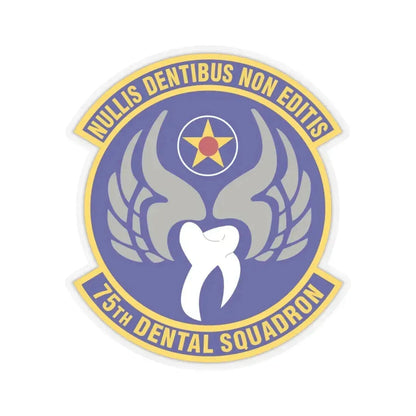 75th Dental Squadron (U.S. Air Force) STICKER Vinyl Kiss-Cut Decal 4 Inch Transparent - The Sticker Space