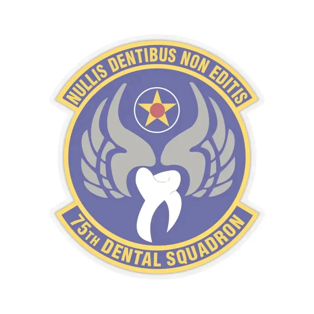 75th Dental Squadron (U.S. Air Force) STICKER Vinyl Kiss-Cut Decal 6 Inch Transparent - The Sticker Space