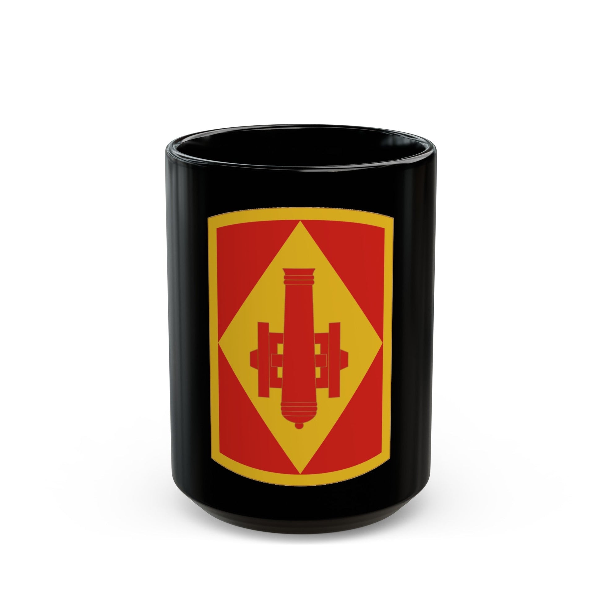 75th Field Artillery Brigade (U.S. Army) Black Coffee Mug-15oz-The Sticker Space