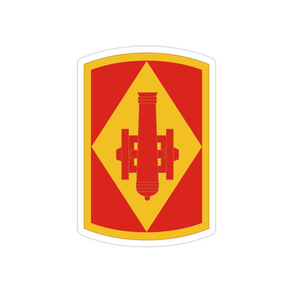 75th Field Artillery Brigade (U.S. Army) REVERSE PRINT Transparent STICKER-4" × 4"-The Sticker Space