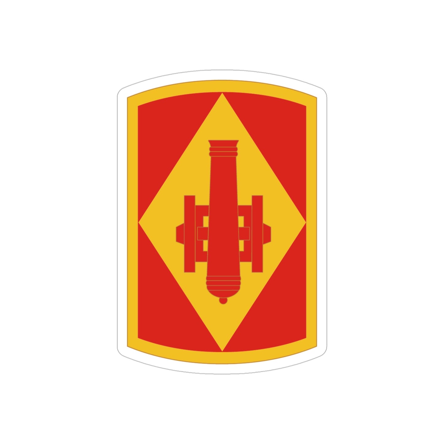 75th Field Artillery Brigade (U.S. Army) REVERSE PRINT Transparent STICKER-5" × 5"-The Sticker Space